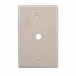 1-Gang Phone & Coax Wall Plate, Mid-Size, Stainless Steel