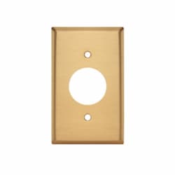 Standard Size Brass Single Receptacle Wallplate