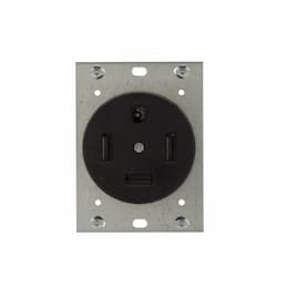 60 Amp Power Receptacle, NEMA 14-60R, 3-Pole