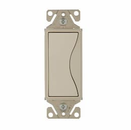 15 Amp Designer Light Switch, Single Pole, Desert Sand