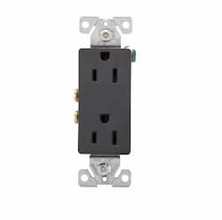 15 Amp Duplex Receptacle, Aspire, Silver Granite