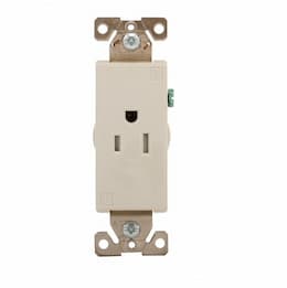 15 Amp Aspire Single Receptacle, Tamper Resistant, White Satin