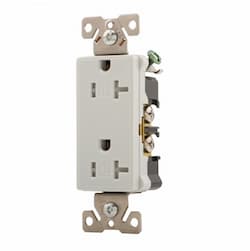 Eaton Wiring 20 Amp Aspire Duplex Receptacle, Tamper Resistant, White Satin