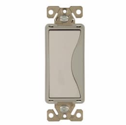 20 Amp Designer Light Switch, 3-Way, White Satin