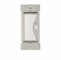 600W Slide Dimmer, Incandescent, White Satin