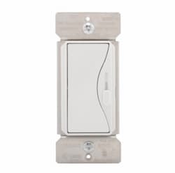 600W Slide Dimmer, Single Pole/3-Way, Alpine White