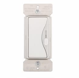 1000W Slide Dimmer, Single Pole/3-Way, White Satin