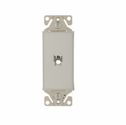 Phone Jack Insert, Single, White Satin