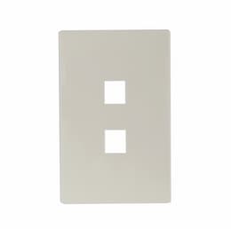 2-Port Modular Wall Plate, Mid-Size, Desert Sand