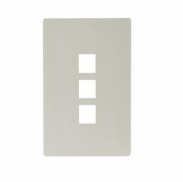 3-Port Modular Wall Plate, Mid-Size, Desert Sand