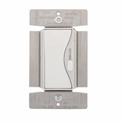 1000W Slide Dimmer, Fluorescent, 277V,  White Satin