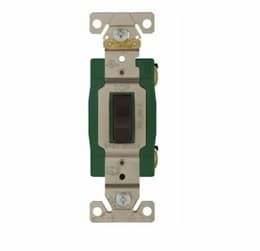 15 Amp Toggle Switch, Single-Pole, Industrial, Green