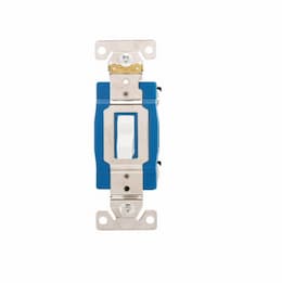 Eaton Wiring 15A Toggle Switch, Single-Pole, #14-10 AWG, 120V-277V, White