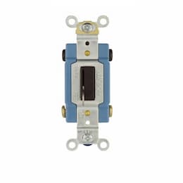 15 Amp Locking Switch, 4-Way, Industrial,Brown