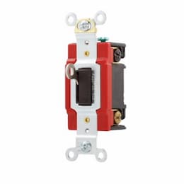 20 Amp Locking Switch, Single-Pole, Industrial, Brown