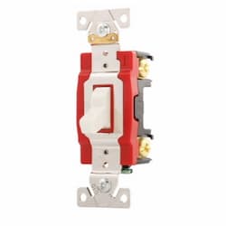 20A Modular Toggle Switch, SP, #14-#10 AWG, 120V/277V, Light Almond