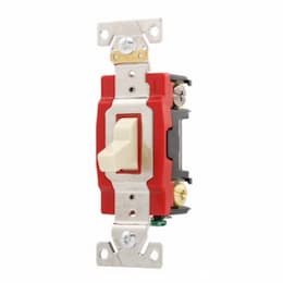 20 Amp Toggle Switch, Double-Pole, Industrial, Ivory