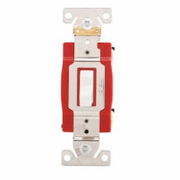 20 Amp Toggle Switch, 3-Way, Industrial, White