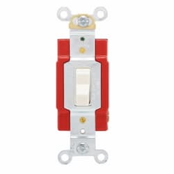 20 Amp Toggle Switch, 4-Way, Industrial, Light Almond