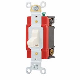 Eaton Wiring 20 Amp Toggle Switch, 4-Way, Industrial, Light Almond