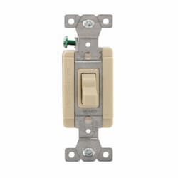 20 Amp Toggle Switch, Single-Pole, Canadian, Ivory