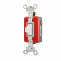 20 Amp Toggle Switch, Momentary, Single-Pole, White