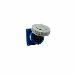 30A/32A Pin & Sleeve Receptacle, 2-Pole, 3-Wire, 200V-250V, Blue