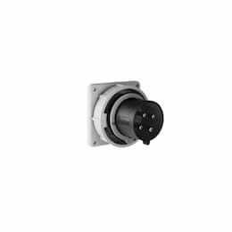 100 Amp Pin and Sleeve Inlet, 3-Pole, 4-Wire, 600V, Black