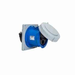 100A/125A Pin & Sleeve Receptacle, 3-Pole, 4-Wire, 200V-250V, Blue