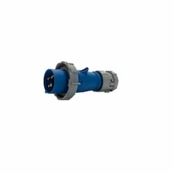 16A/20A Pin & Sleeve Plug, 3-Pole, 4-Wire, 200V-250V, Blue