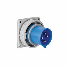 30 Amp Pin and Sleeve Inlet, 3-Pole, 4-Wire, 250V, Blue