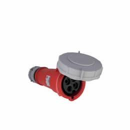 Eaton Wiring 30 Amp Pin and Sleeve Connector, 3-Pole, 4-Wire, 480V, Red