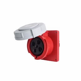 Eaton Wiring 60 Amp Pin and Sleeve Receptacle, 3-Pole, 4-Wire, 480V, Red