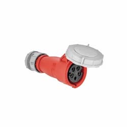 16 Amp Pin and Sleeve Connector, 4-Pole, 5-Wire, 415V, Red