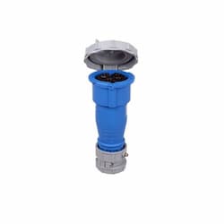 16A/20A Pin & Sleeve Connector, 4-Pole, 5-Wire, 120V/208V, Blue