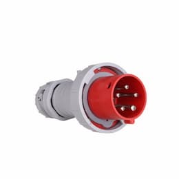 Eaton Wiring 60 Amp Pin and Sleeve Plug, 4-Pole, 5-Wire, 480V, Red