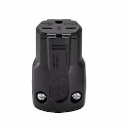 15 Amp Grip Connector, NEMA 6-15R, 250V, Black