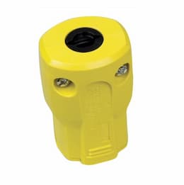 15 Amp Grip Connector, Nylon, 125V, Yellow