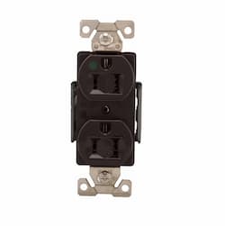 15 Amp Duplex Receptacle, Hospital Grade, Brown