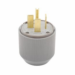 60 Amp Electric Plug, NEMA 15-60P, 250V, Grey