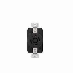 20 Amp Color Coded Receptacle, 4-Pole, 4-Wire, #14-8 AWG, 600V, Black