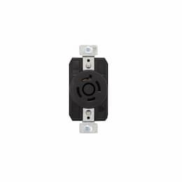 20 Amp Color Coded Receptacle, 4-Pole, 5-Wire, #14-8 AWG, 600V, Black