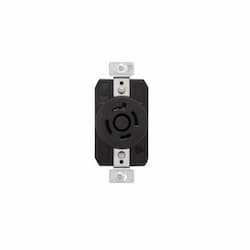 30 Amp Color Coded Receptacle, 4-Pole, 5-Wire, #14-8 AWG, 600V, Black