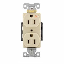 15 Amp Isolated Ground Duplex Receptacle, Ivory