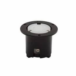 20 Amp Flanged Outlet, 3-Pole, 3-Wire, #14 - #8 AWG, 250V, Black