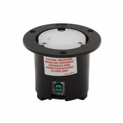 30 Amp Flanged Outlet, NEMA L6-30, 250V, Black/White