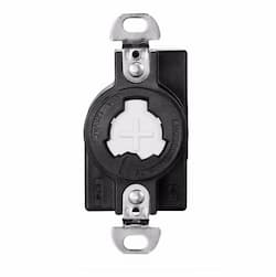 20 Amp Locking Receptacle, Non-NEMA, Hospital Use, Black