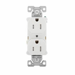 Eaton Wiring 15 Amp Heavy Duty Duplex Receptacle, 2-Pole, 3-Wire, #14-10 AWG, 125V, Orange