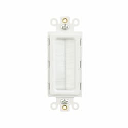 Eaton Wiring 1-Gang Telephone & Coaxial Wallplates, Mulitmedia, Brush Insert, White