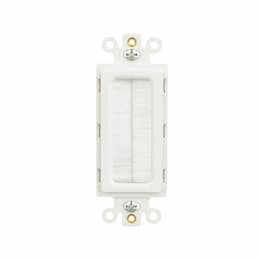 Eaton Wiring 1-Gang Telephone & Coaxial Wallplates, Mulitmedia, Brush Insert, White